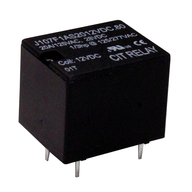 J107F1AS2012VDC.80 CIT Relay and Switch  Power Relays Over 2 Amps